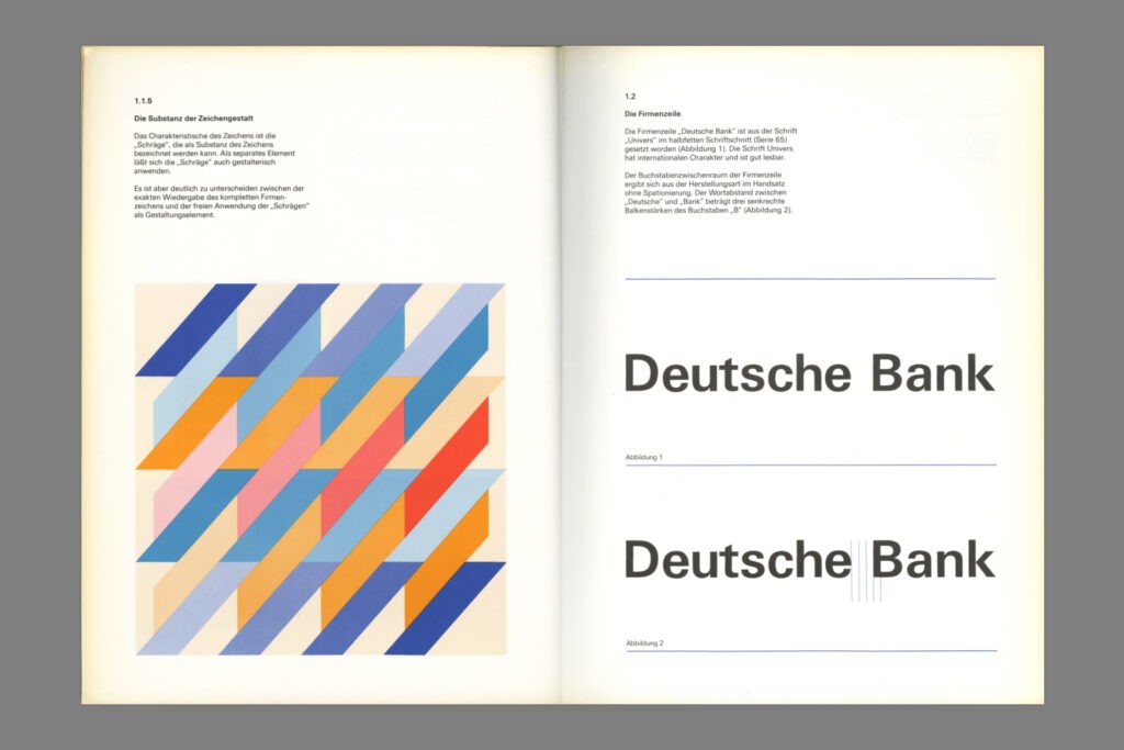 example for printed brand manual featuring the 'Deutsche Bahn' identity