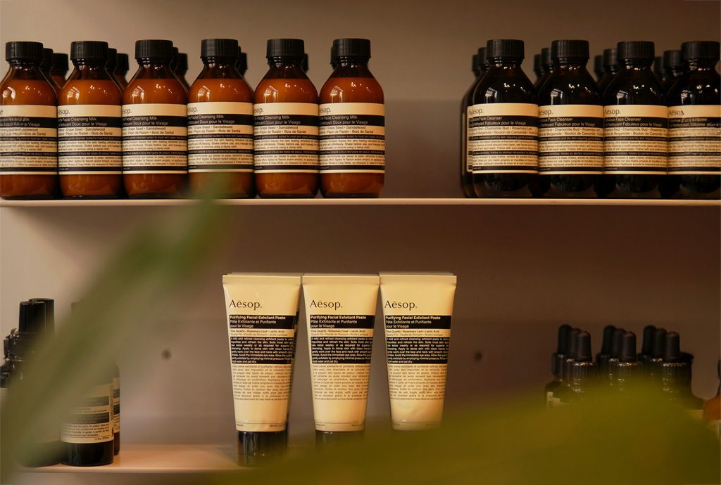 Aesop retail environment to show how the Halo Effect influences consumer behaviour and perception