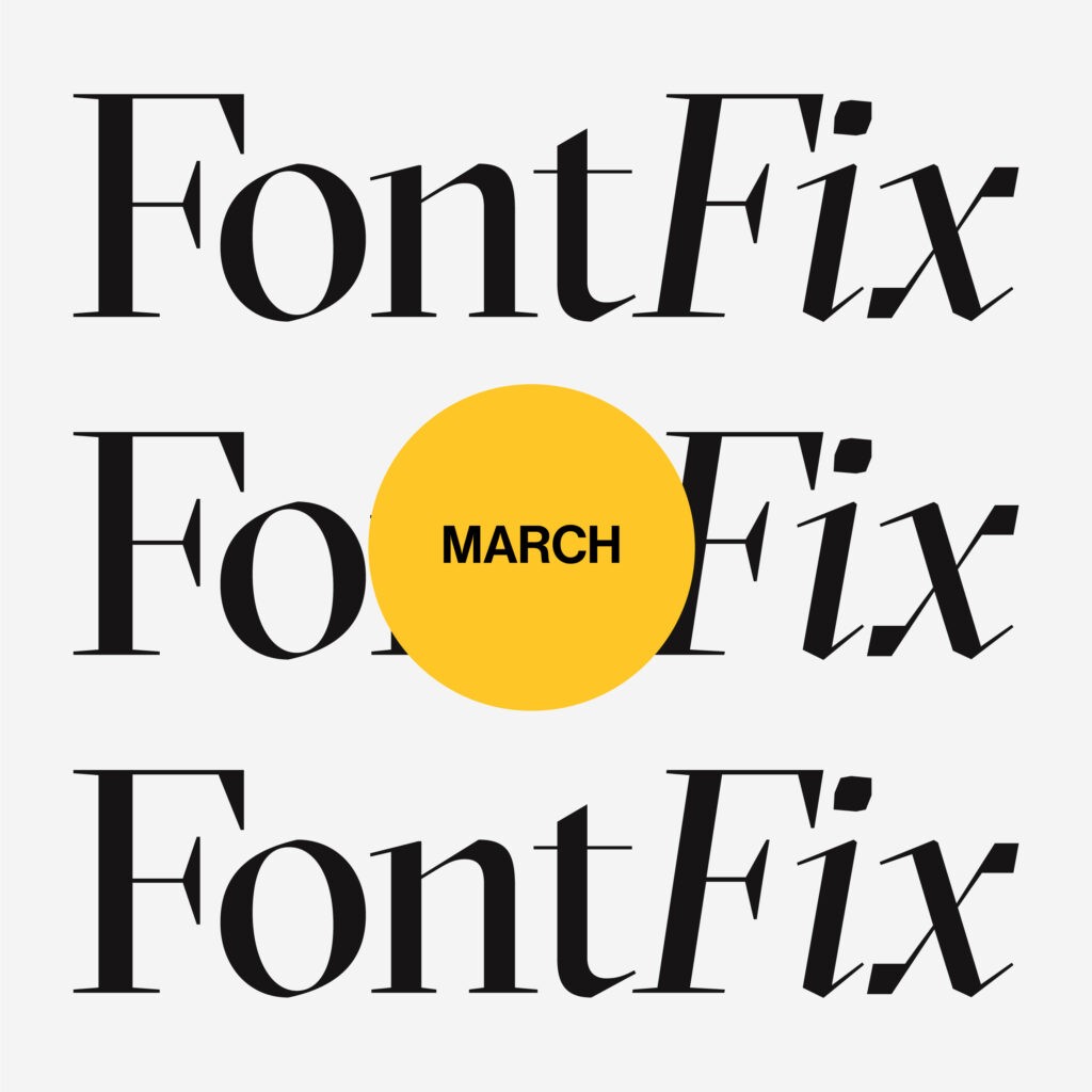 Font Fix series March cover image