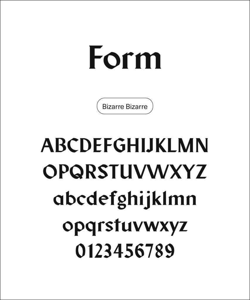 Type specimen Form