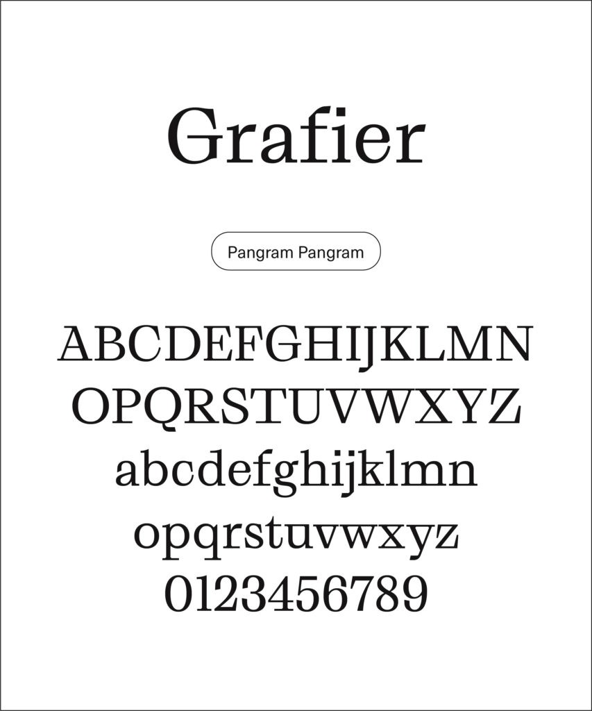 Type specimen Grafier