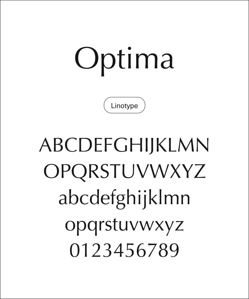 Type specimen Optima