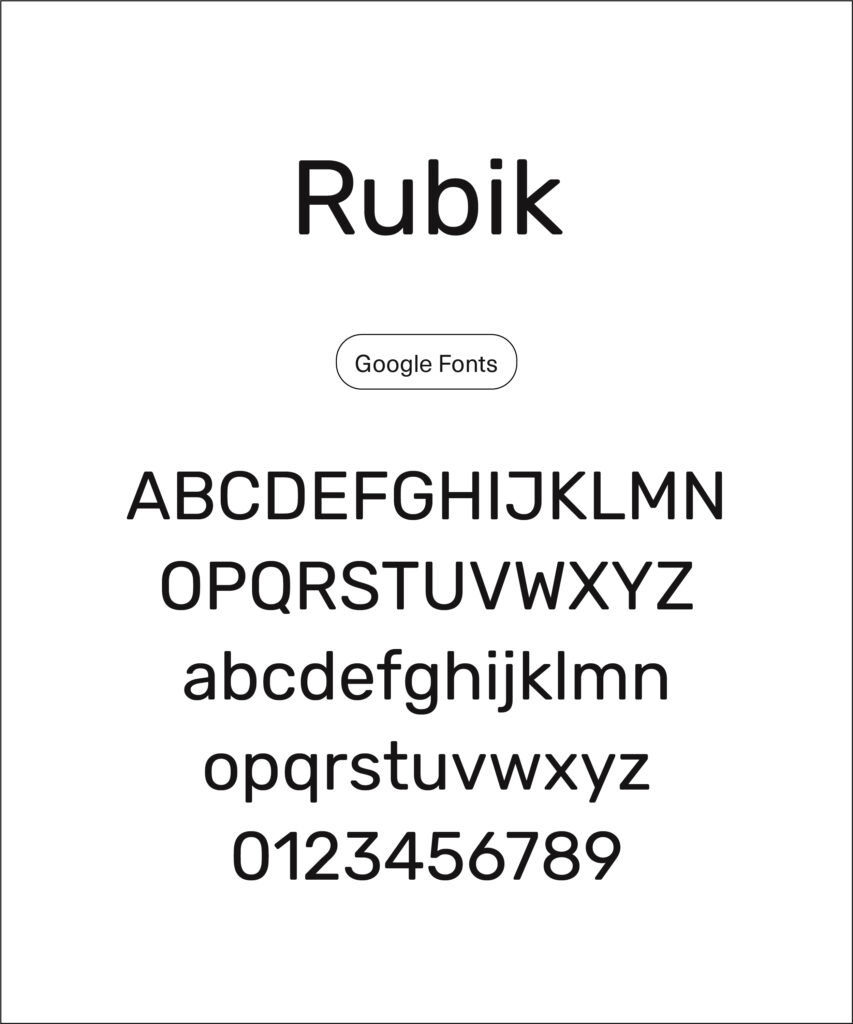 Type specimen Rubik