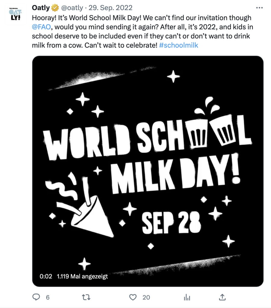 Oatly for plant milk in schools