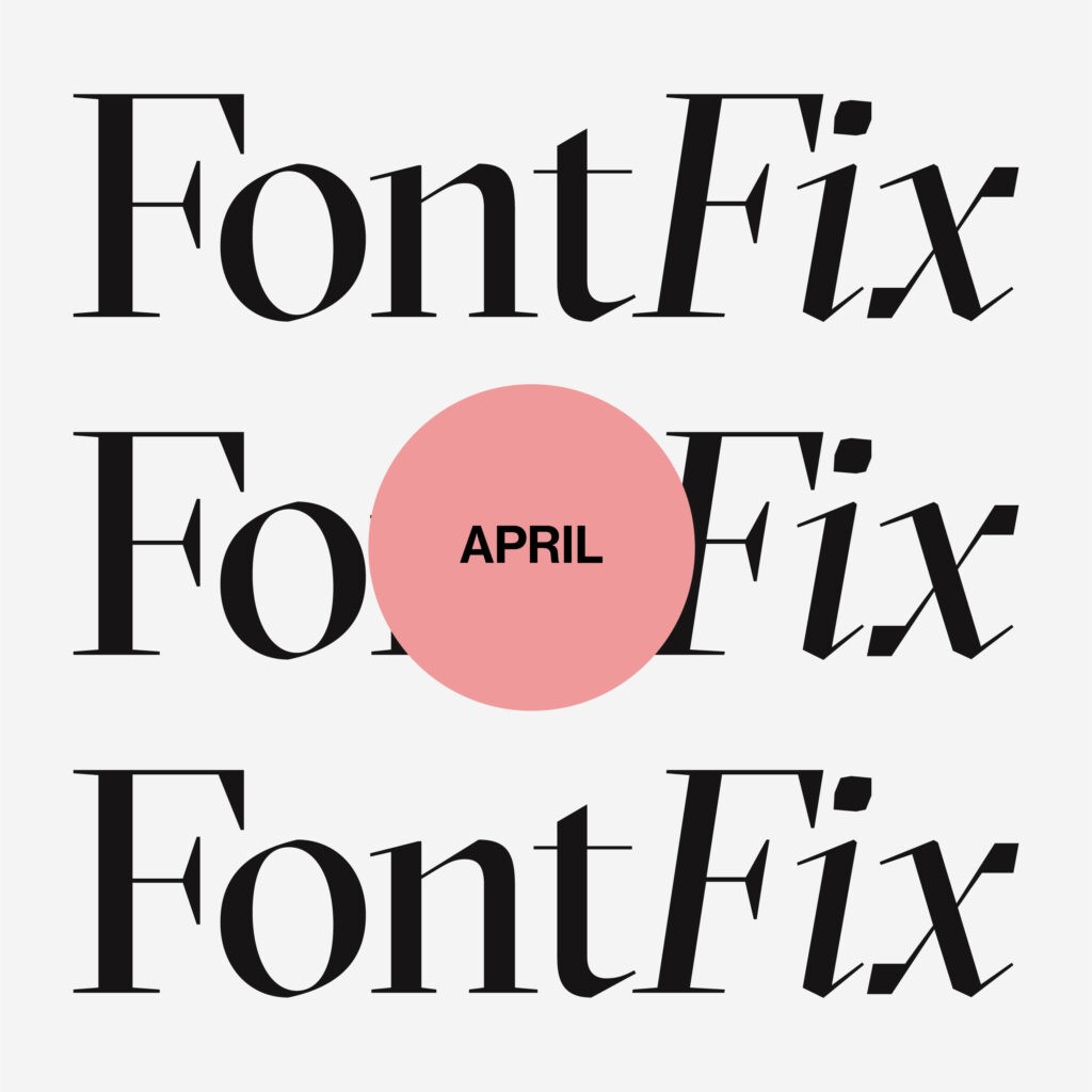 Font Fix series April cover image