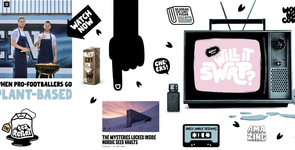 Screenshot of Oatly website to show the companies brand personality