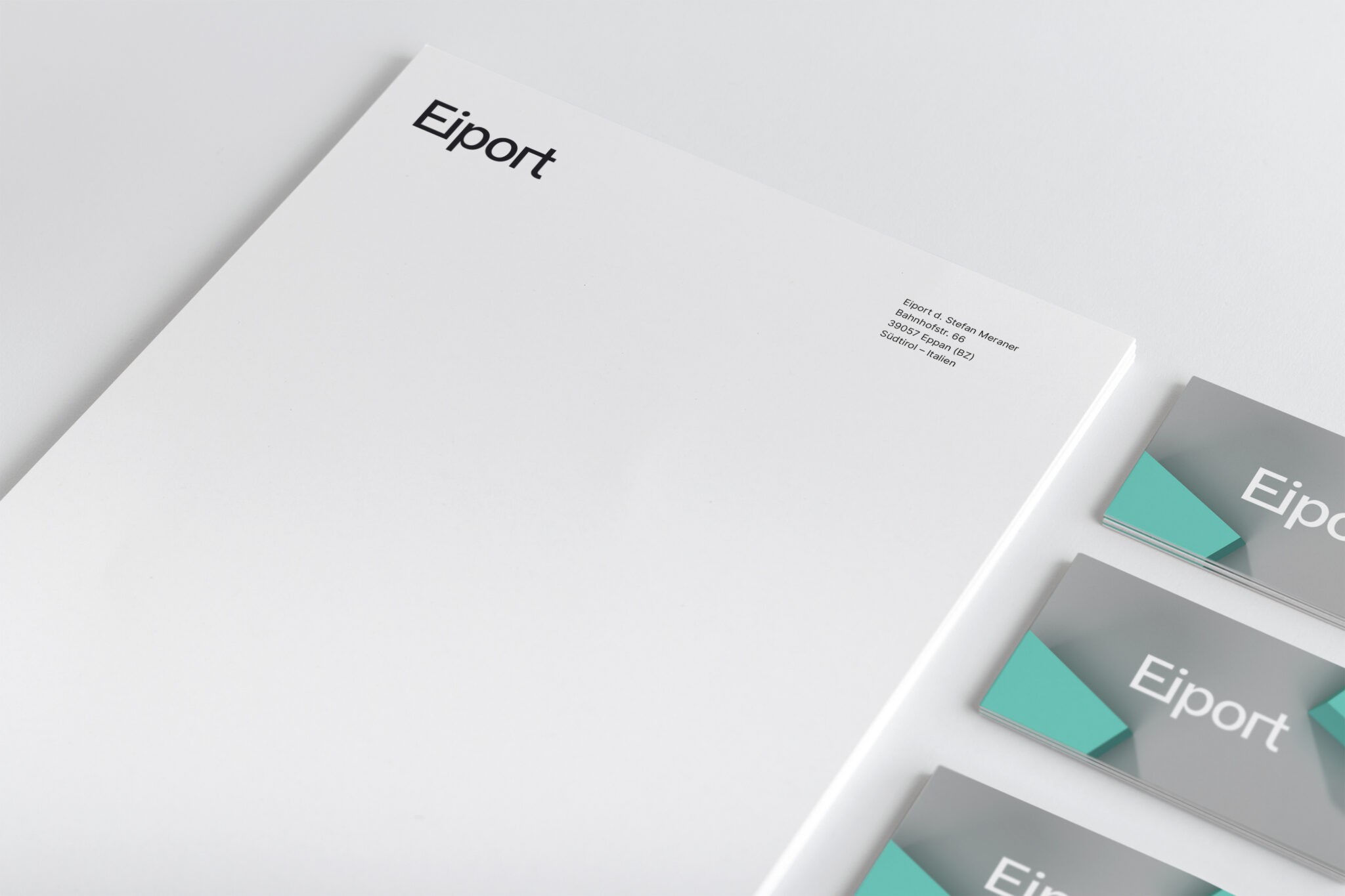 Eiport Letterhead and Business Card Design