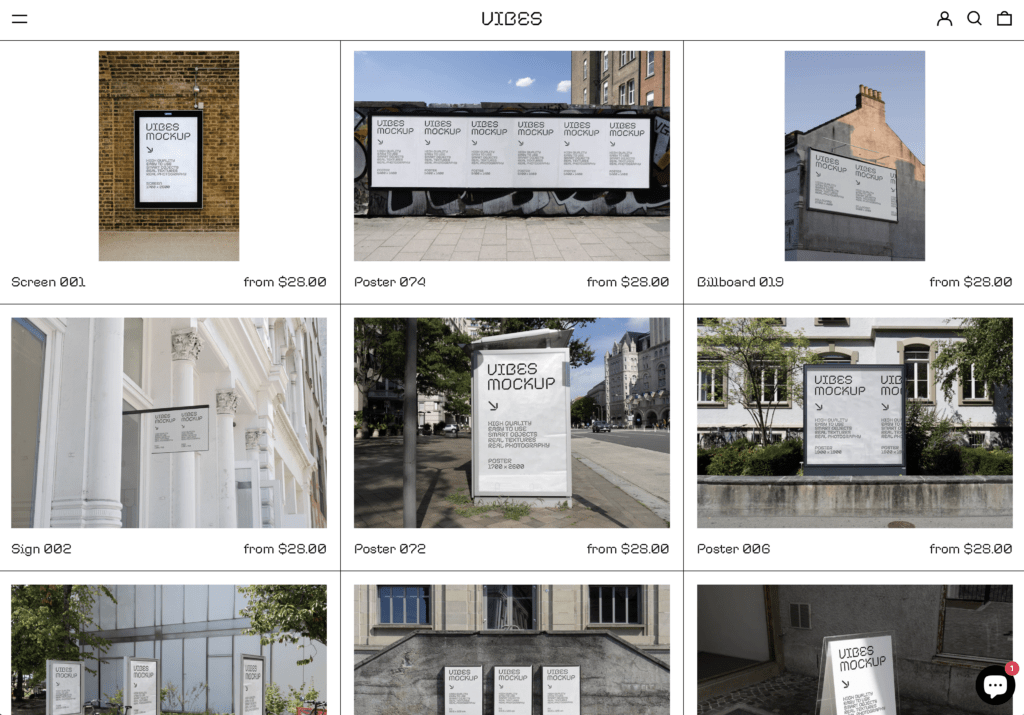 Screenshot der House of Mockups-Website