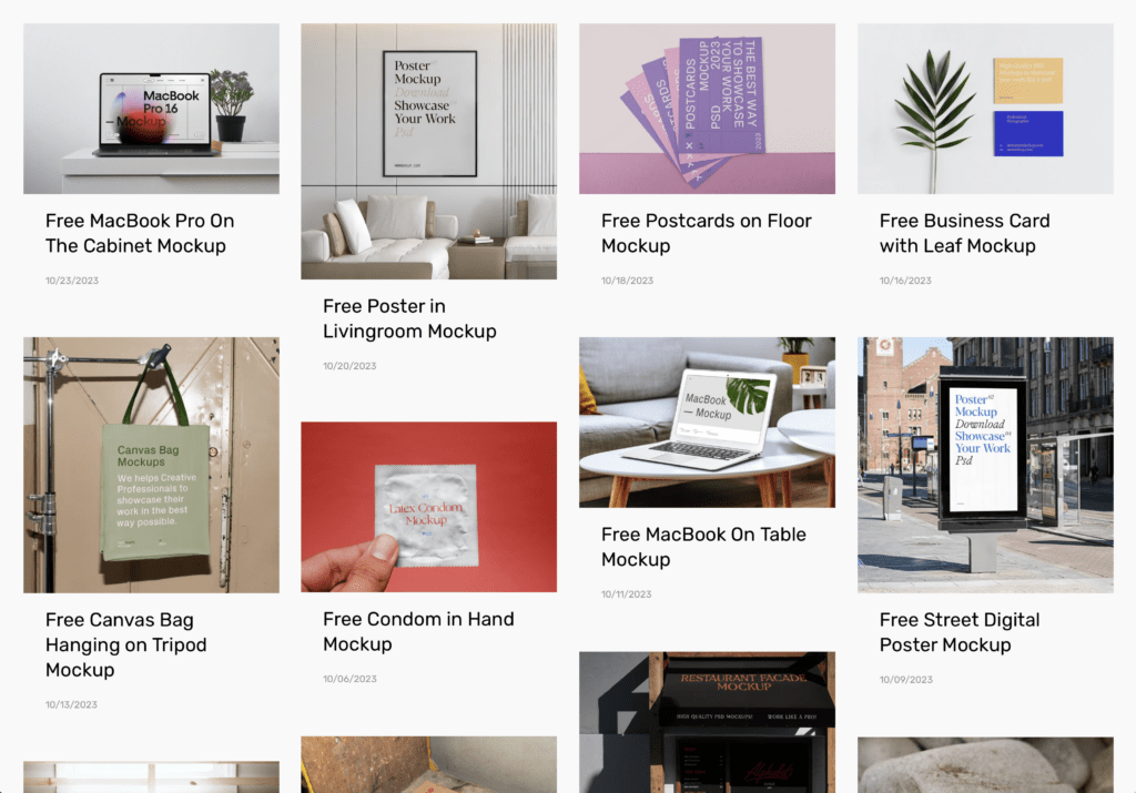 Screenshot der Mr. Mockup-Website