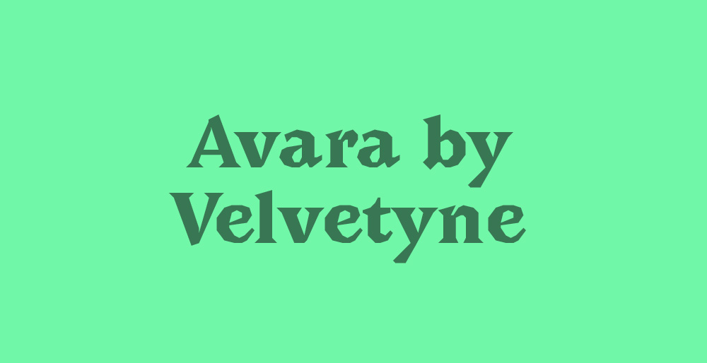 Example of Avara, a contemporary sans-serif font by Velvetyne