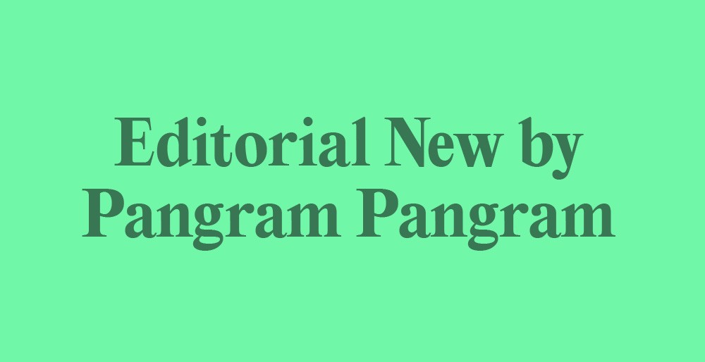 Editorial New font from Pangram Pangram — elegant, high-contrast serif for sophisticated branding