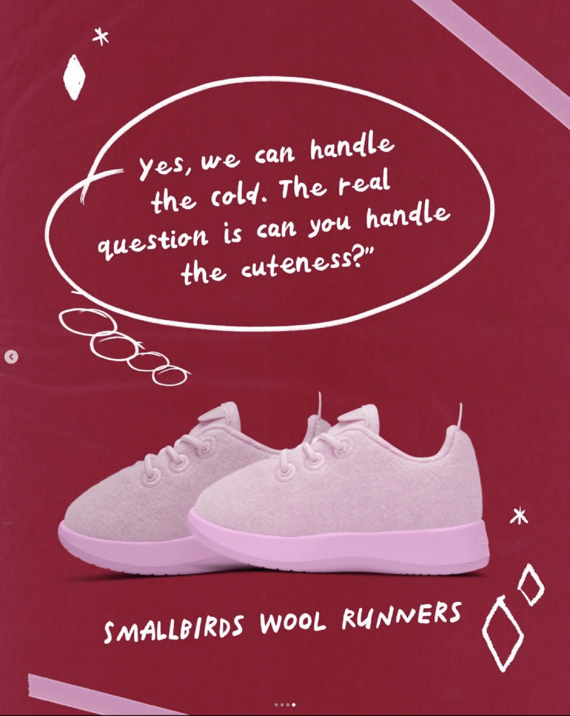 Allbirds Instagram Ad to show the brands tone of voice