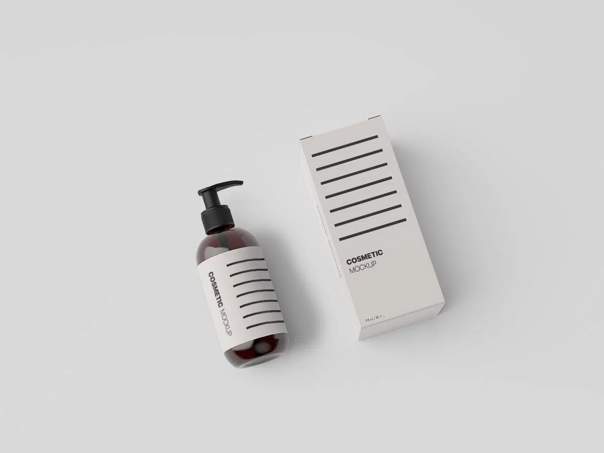 Pump bottle mockup by Minimal Mockups. free mockup for personal and commercial use.