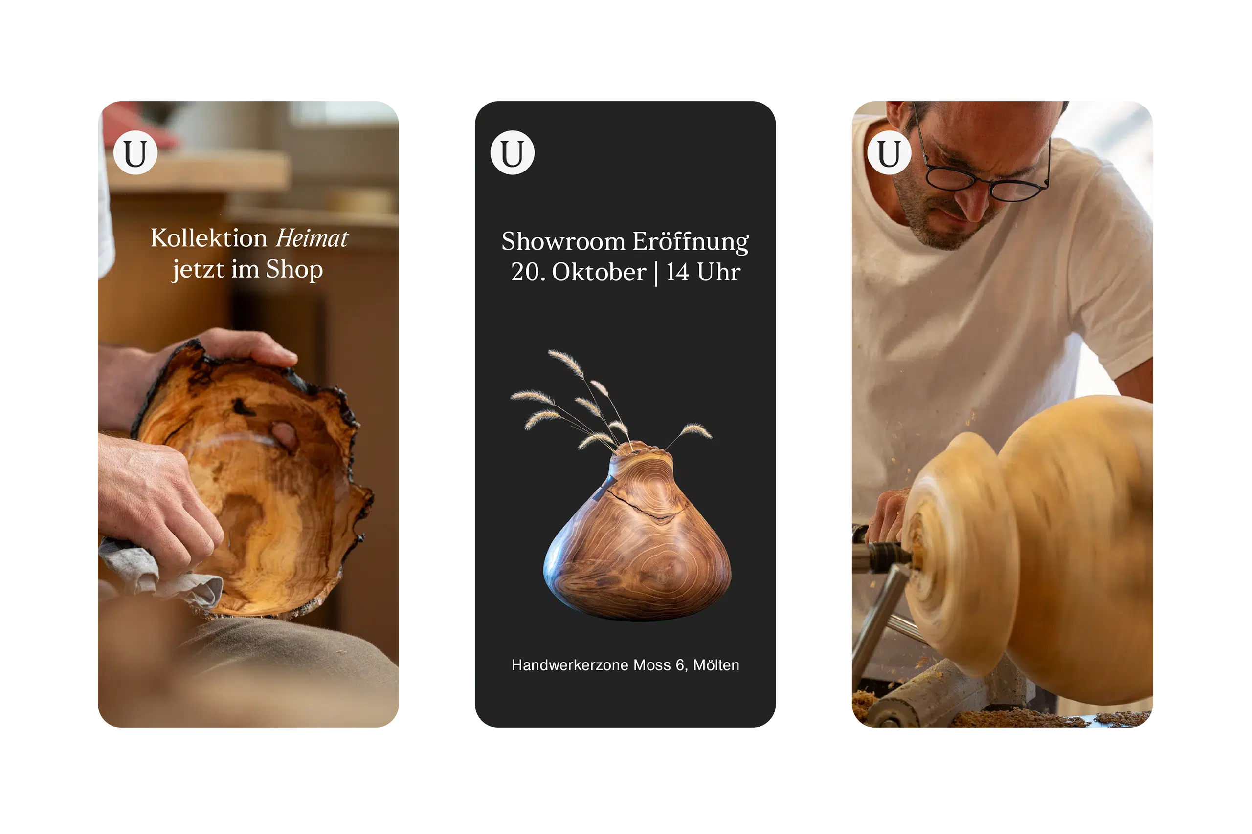 Social media screens to show the branding of Unikatops applied