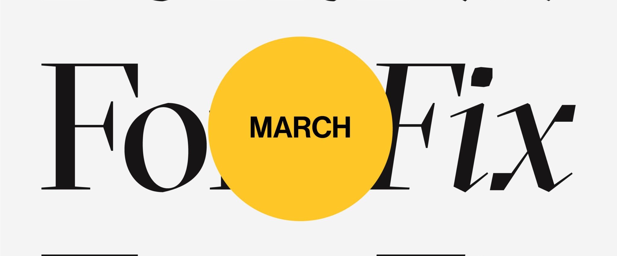 Font Fix series March cover image