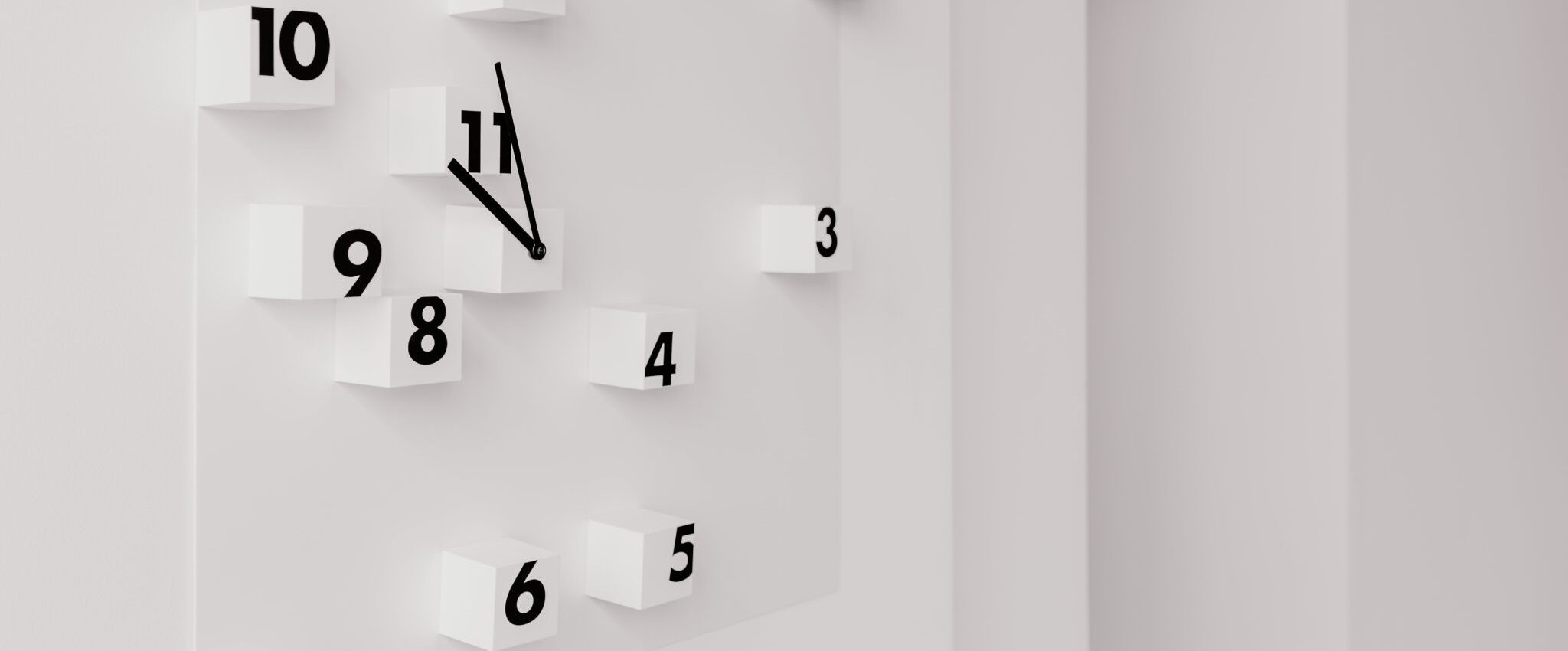 Image shows a clock with scattered numbers as a metaphor for measuring what makes a strong brand